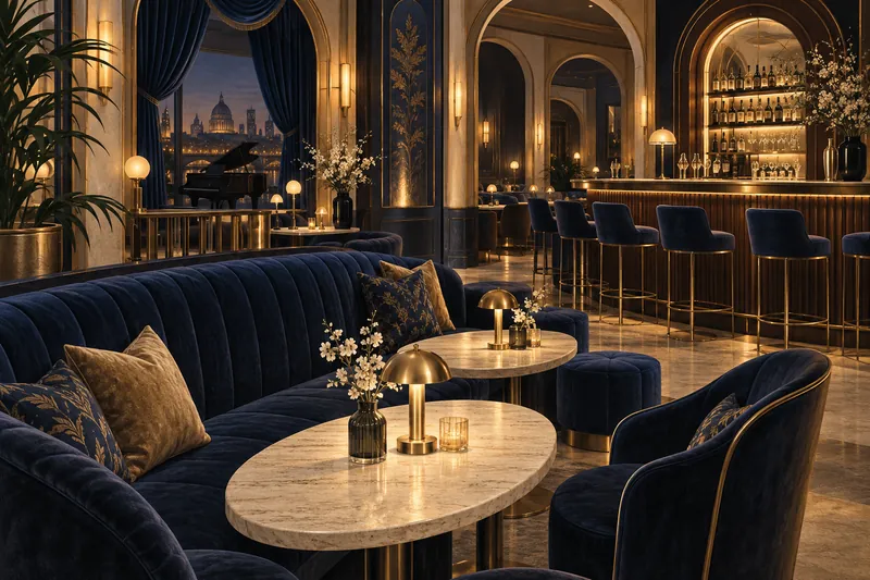 Original editorial illustration of an imagined interior, not The Hippodrome Casino London